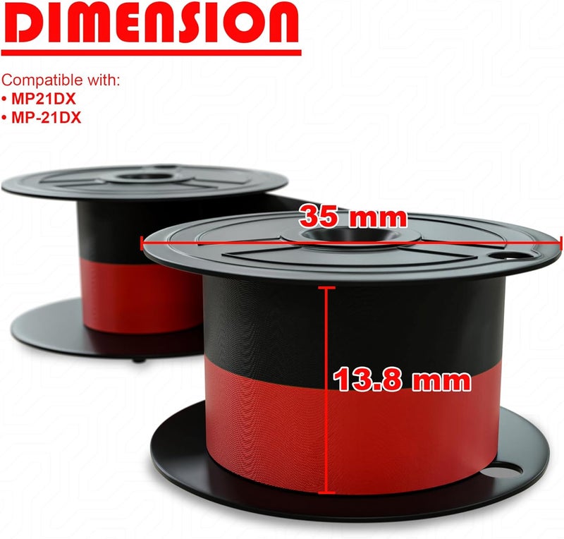 NATIKON Calculator Ribbons Compatible with Canon MP21DX / MP-21DX – 6-Pack Black & Red Ink - Image 4